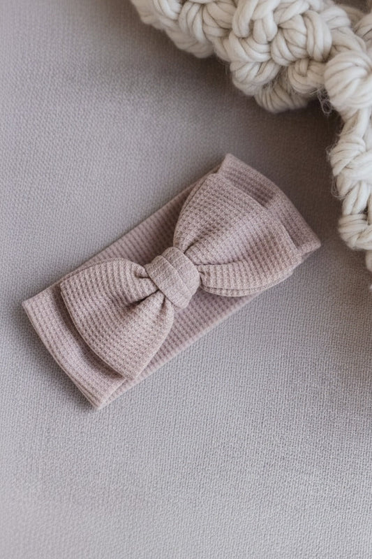 Large Waffle Knit Bow | Blossom