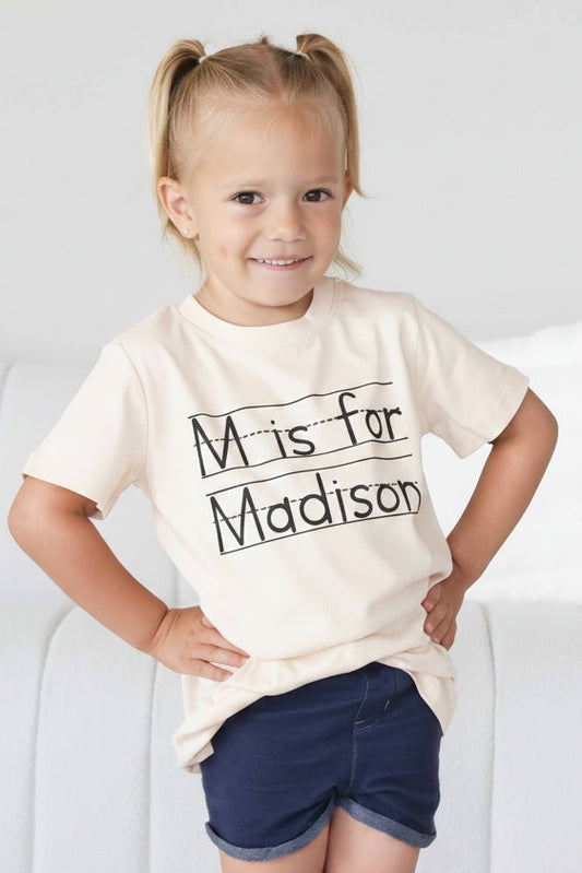 Personalized My Name is Kids Graphic Tee | Natural