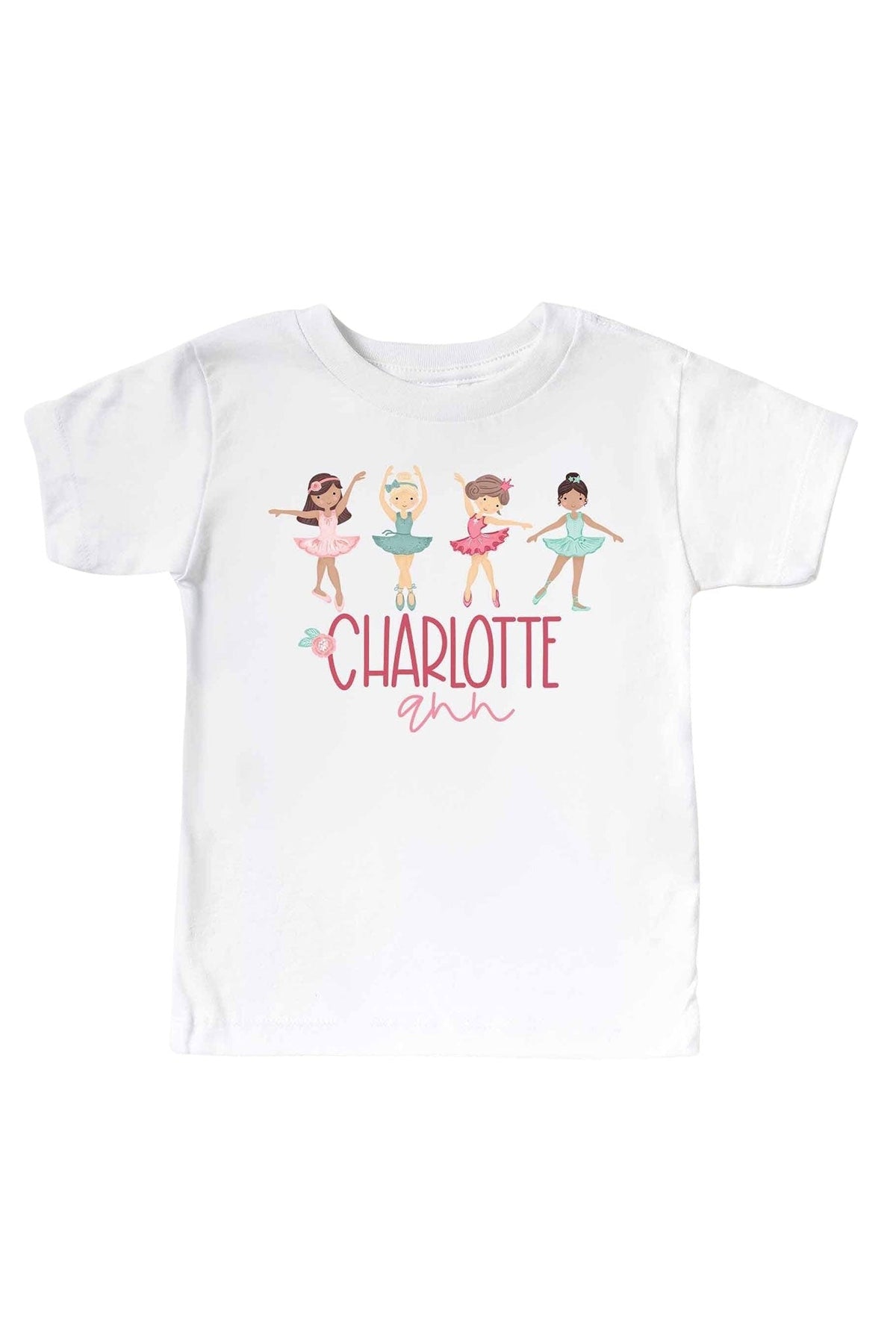 Personalized Tiny Dancer Kids Graphic Tee | White