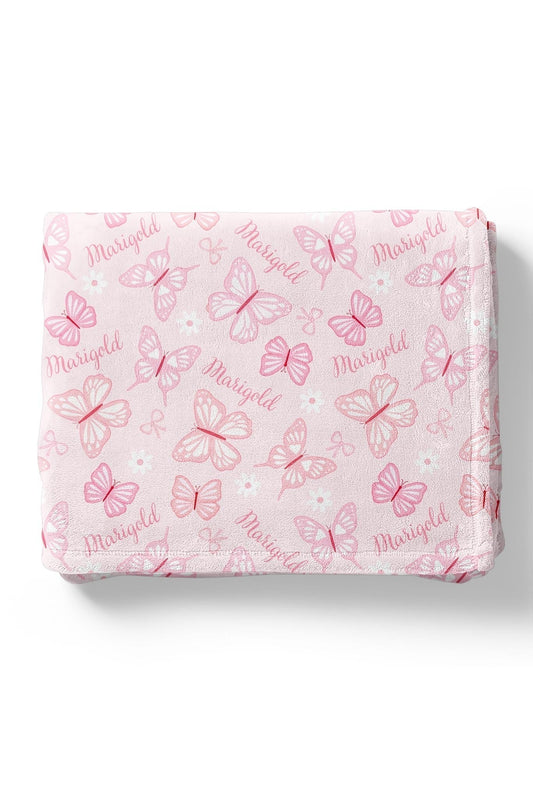 Personalized Kids Blanket | Blooming Butterflies