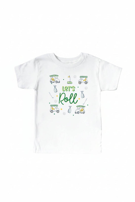 Let's Roll Kids Graphic Tee | White