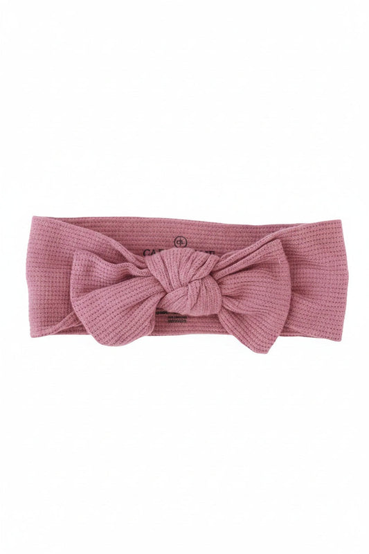 Bamboo Waffle Knit Large Bow Headwraps