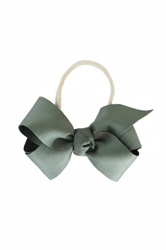 Ribbon Bow Headband | Army Green