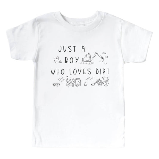 Loves Dirt Kids Graphic Tee | White