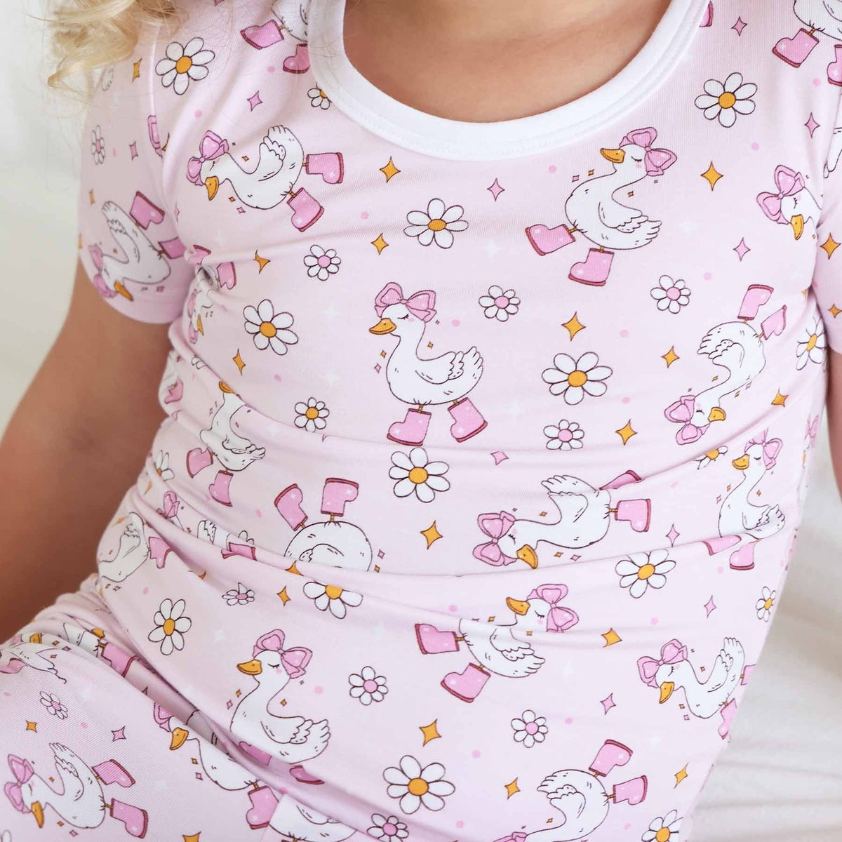 Silly Goose Two Piece Pajama Set | Pink