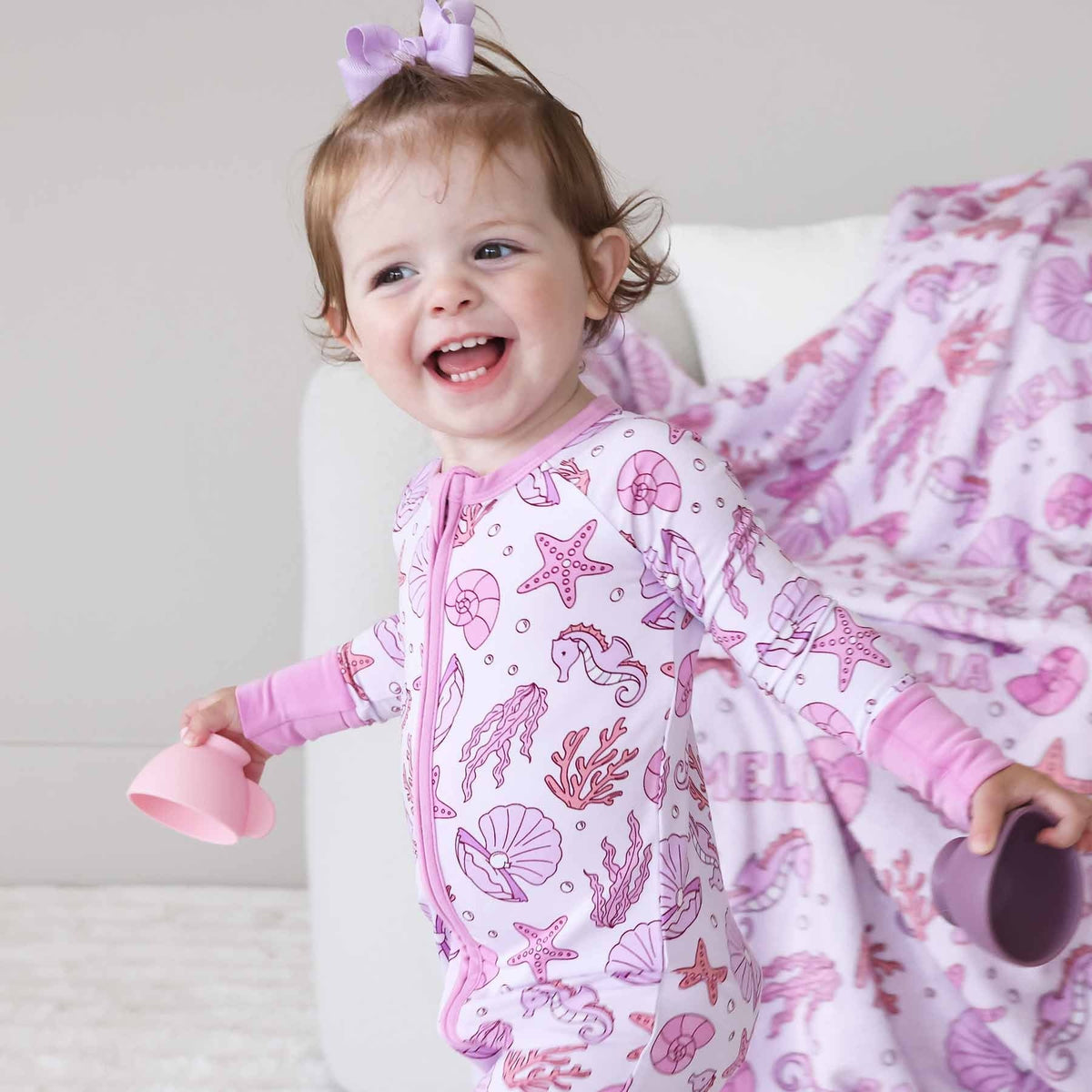 Tiny Tides Convertible Zip Romper | Pink
