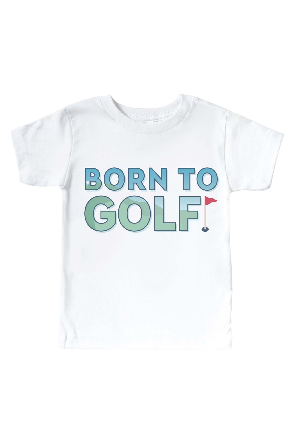 Born To Golf Graphic Bodysuit & Kids Tee | White