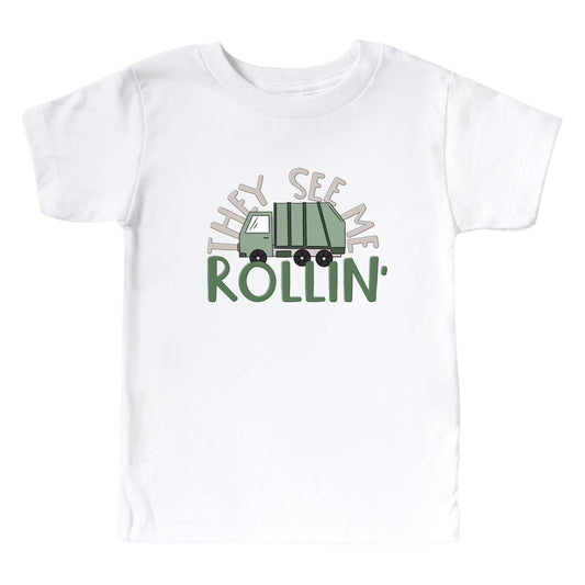 They See Me Rollin' Kids Graphic Tee | White