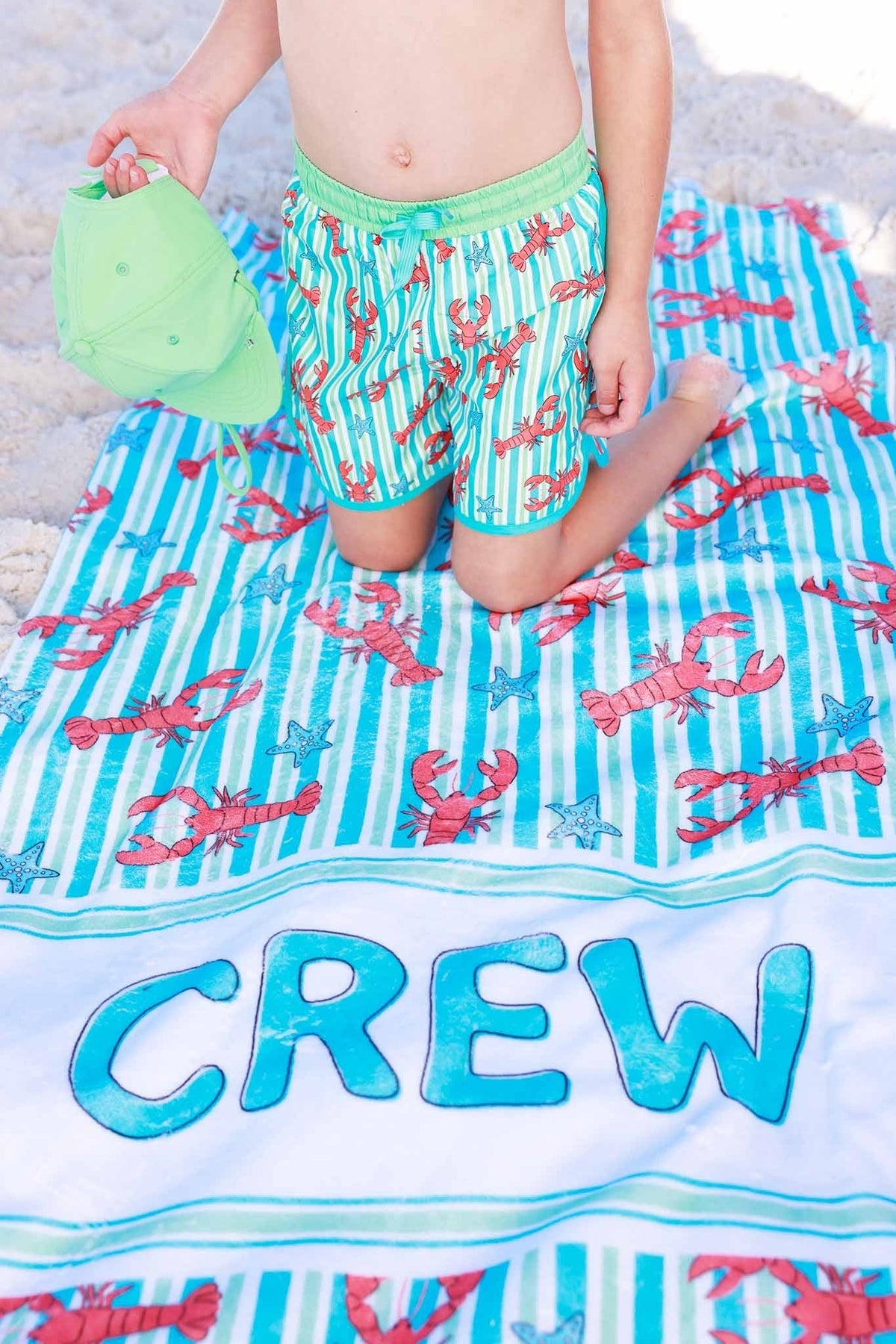 Pinch Me Personalized Kids Beach Towel | Blue