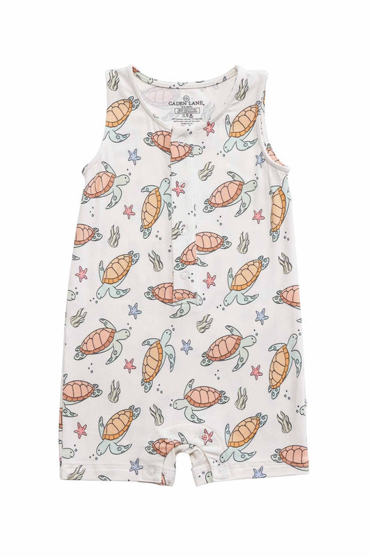 Sleeveless Snap Romper | Turtley Rad