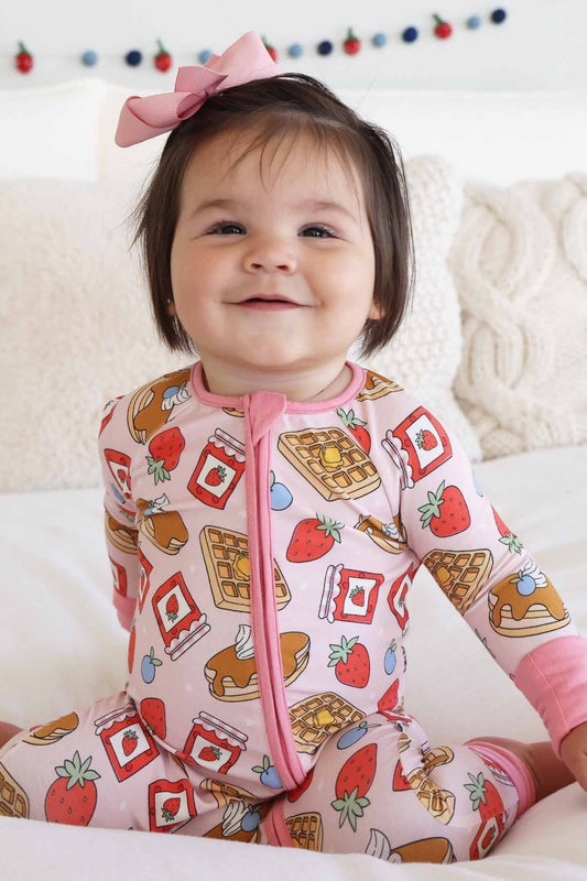 Sweet Stacks Convertible Zip Romper | Pink