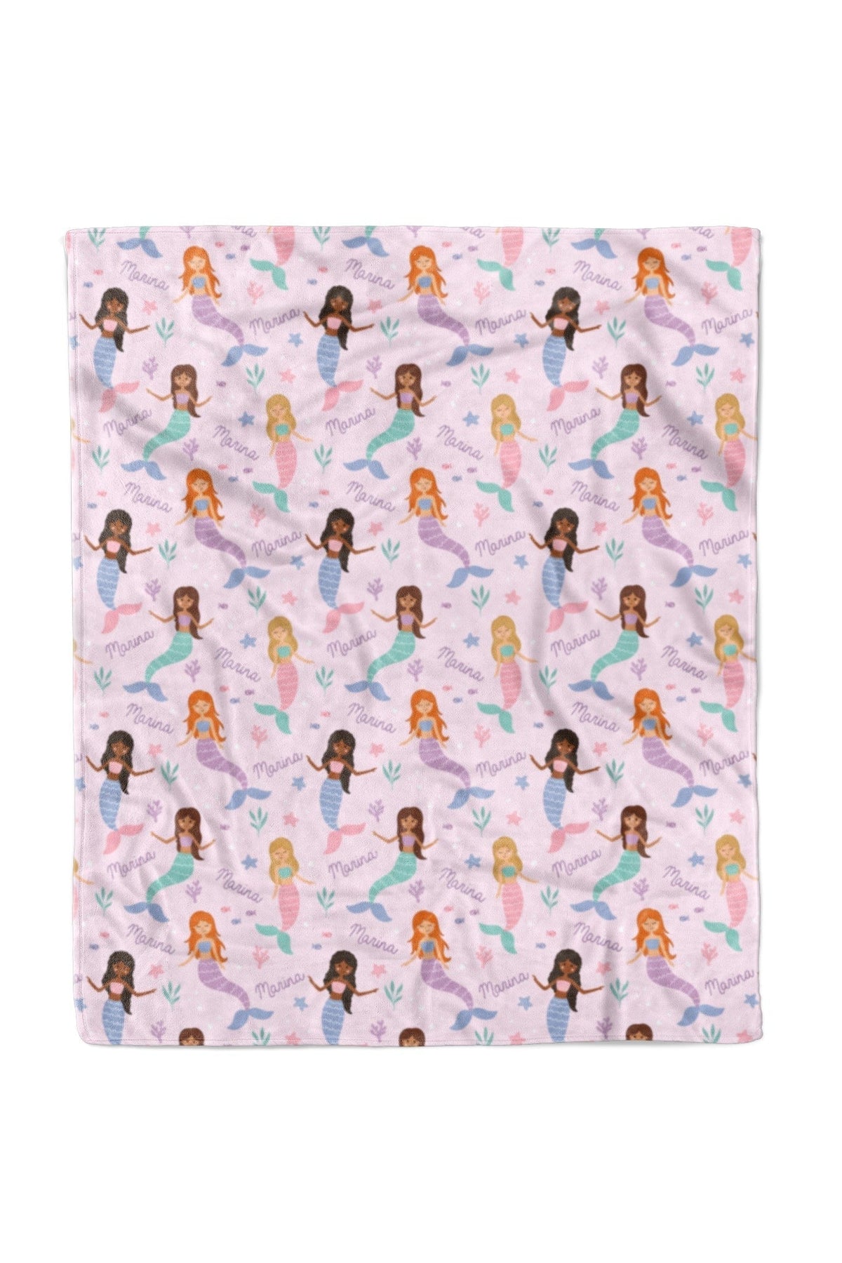 Personalized Kids Blanket | Let's Be Mermaids