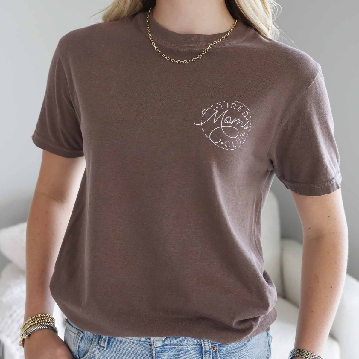 Tired Moms Club Graphic Tee | Espresso