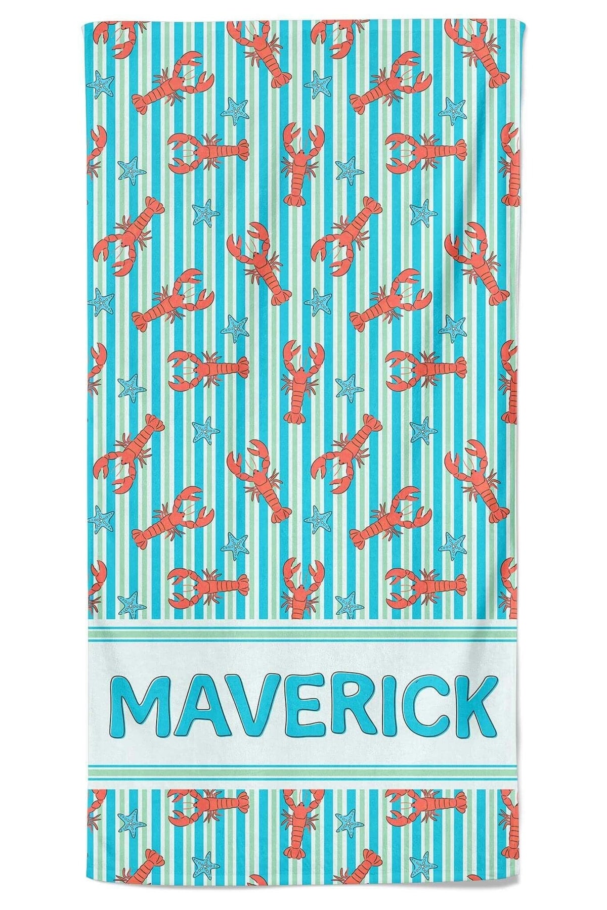 Pinch Me Personalized Kids Beach Towel | Blue