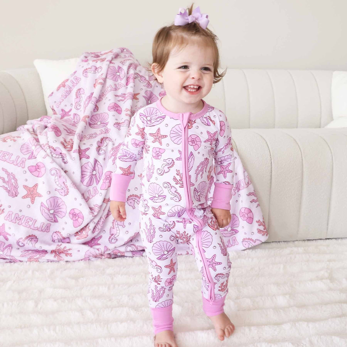 Tiny Tides Convertible Zip Romper | Pink