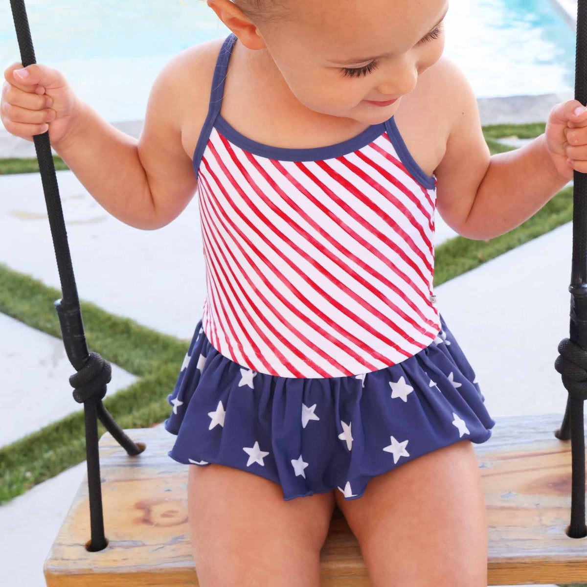 Two Piece Strappy Tankini | Star-Spangled Summer