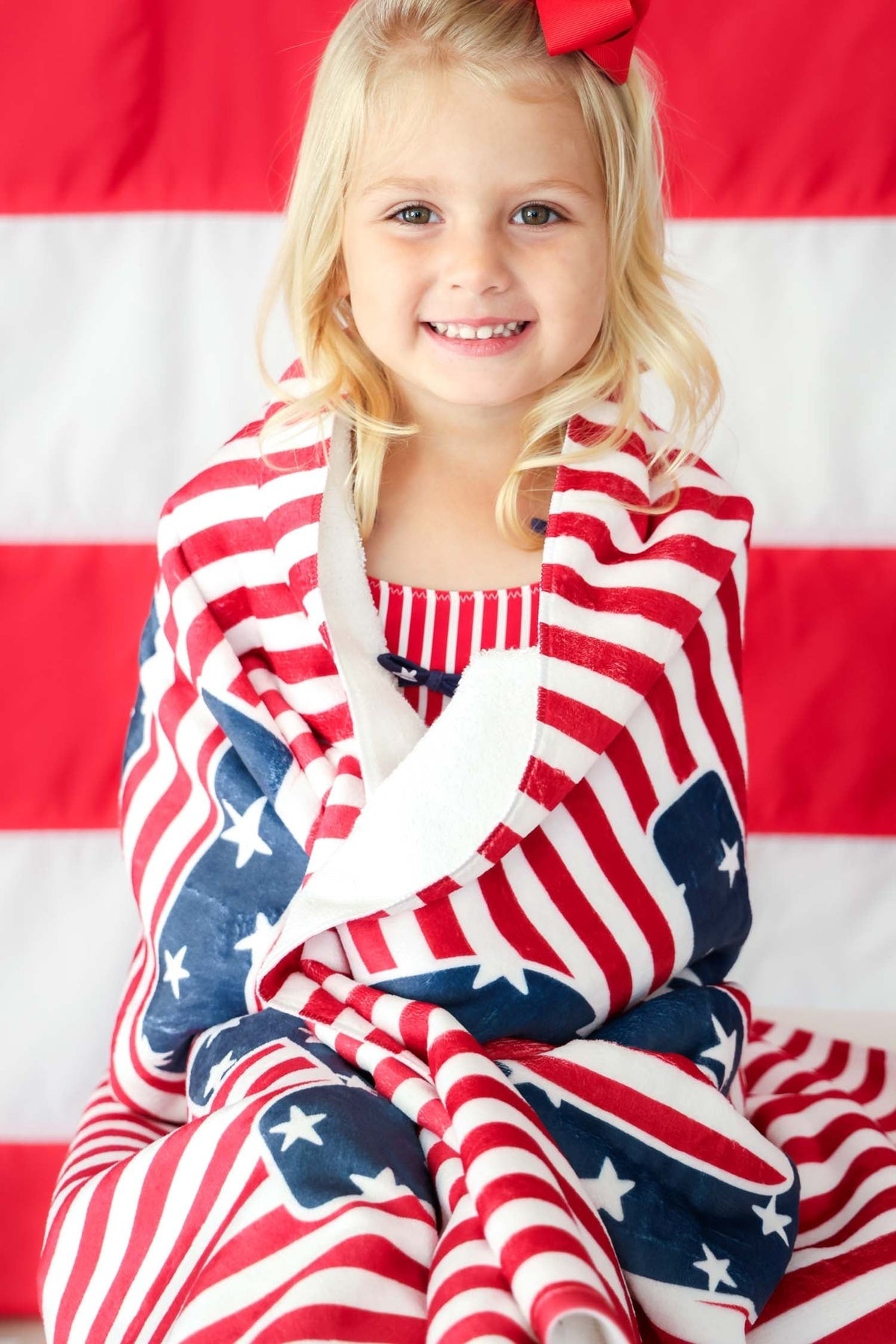 Personalized Kids Beach Towel | Stars & Stripes Party