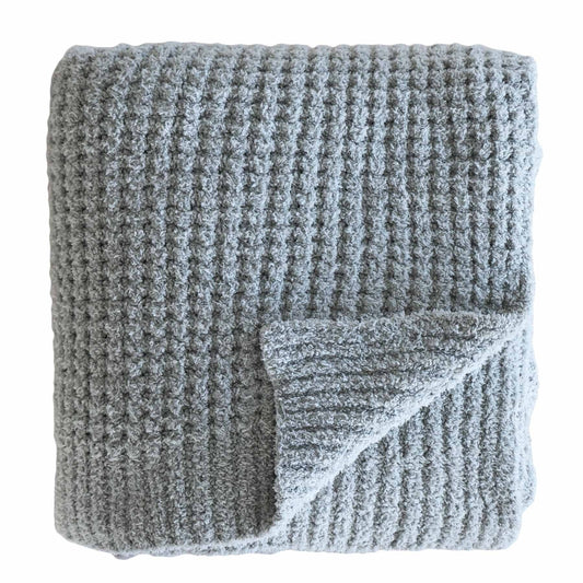 CuddleLaneTM Luxe Waffle Blankets | Moon