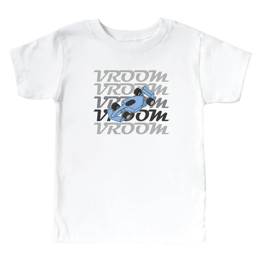 Vroom Kids Graphic Tee | White