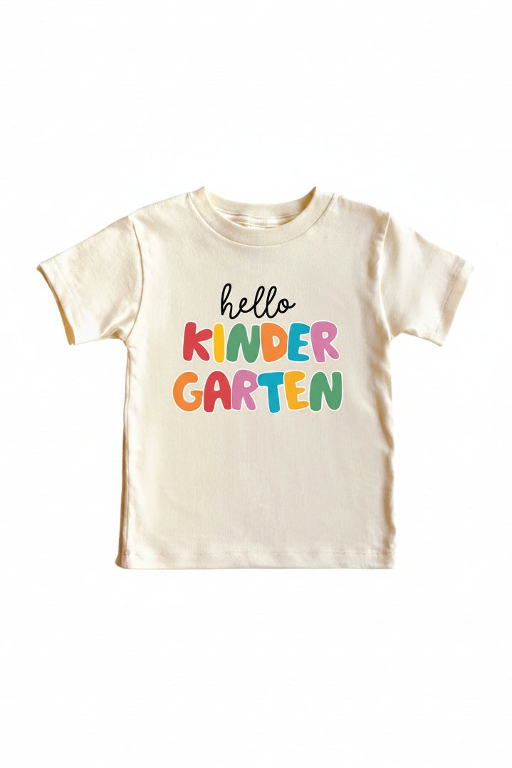 Hello New Grade Kids Graphic Tee | Natural