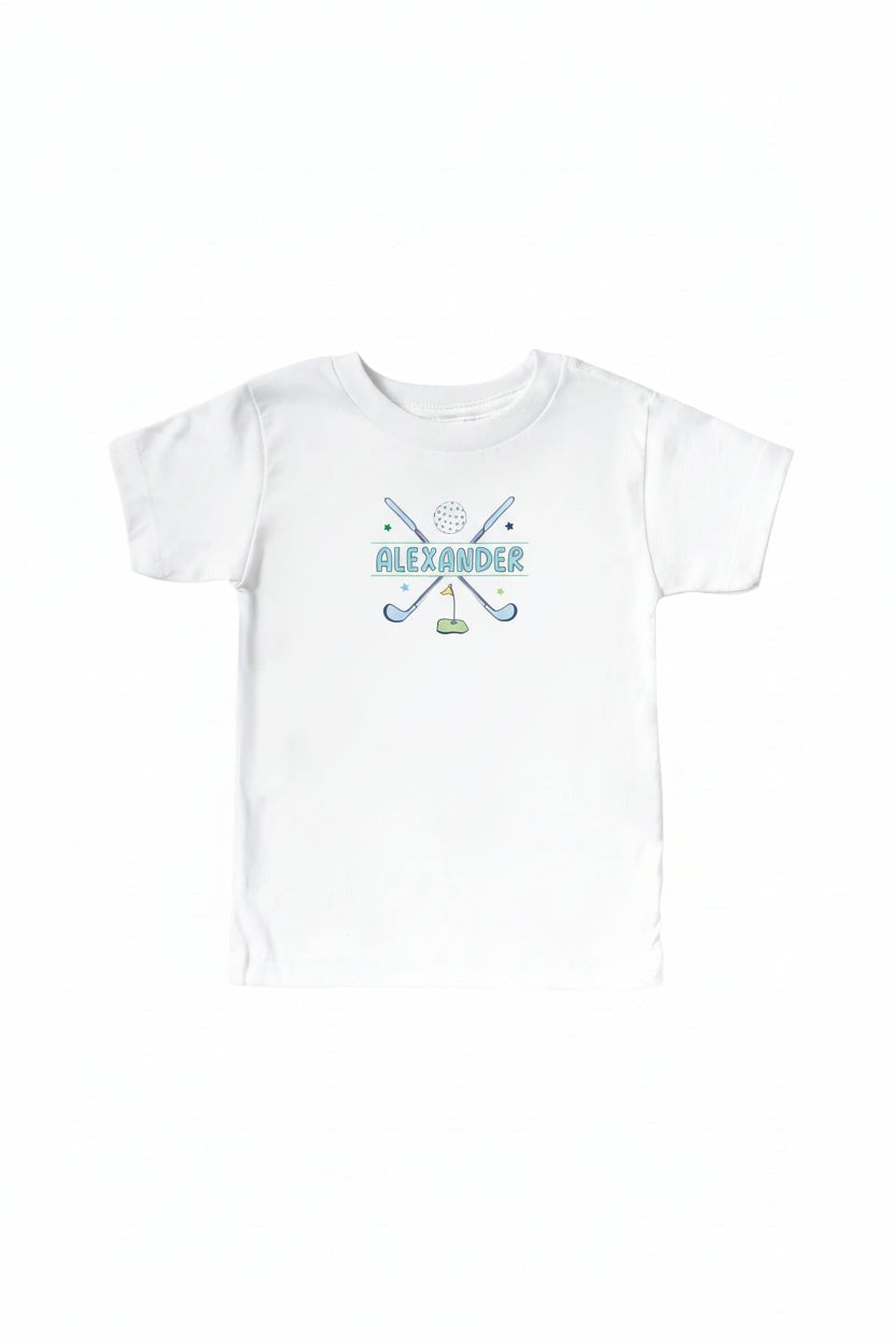 Country Club Cuties Personalized Kids Graphic Tee | White