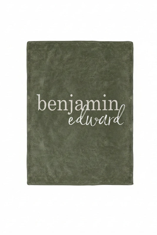 Color Story | Olive Personalized Toddler Blanket
