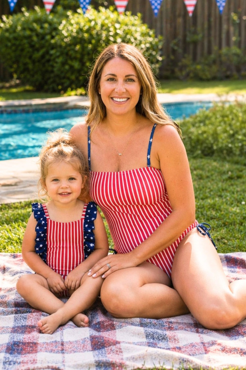 Women's Removable Strap One Piece | Stars & Stripes Party