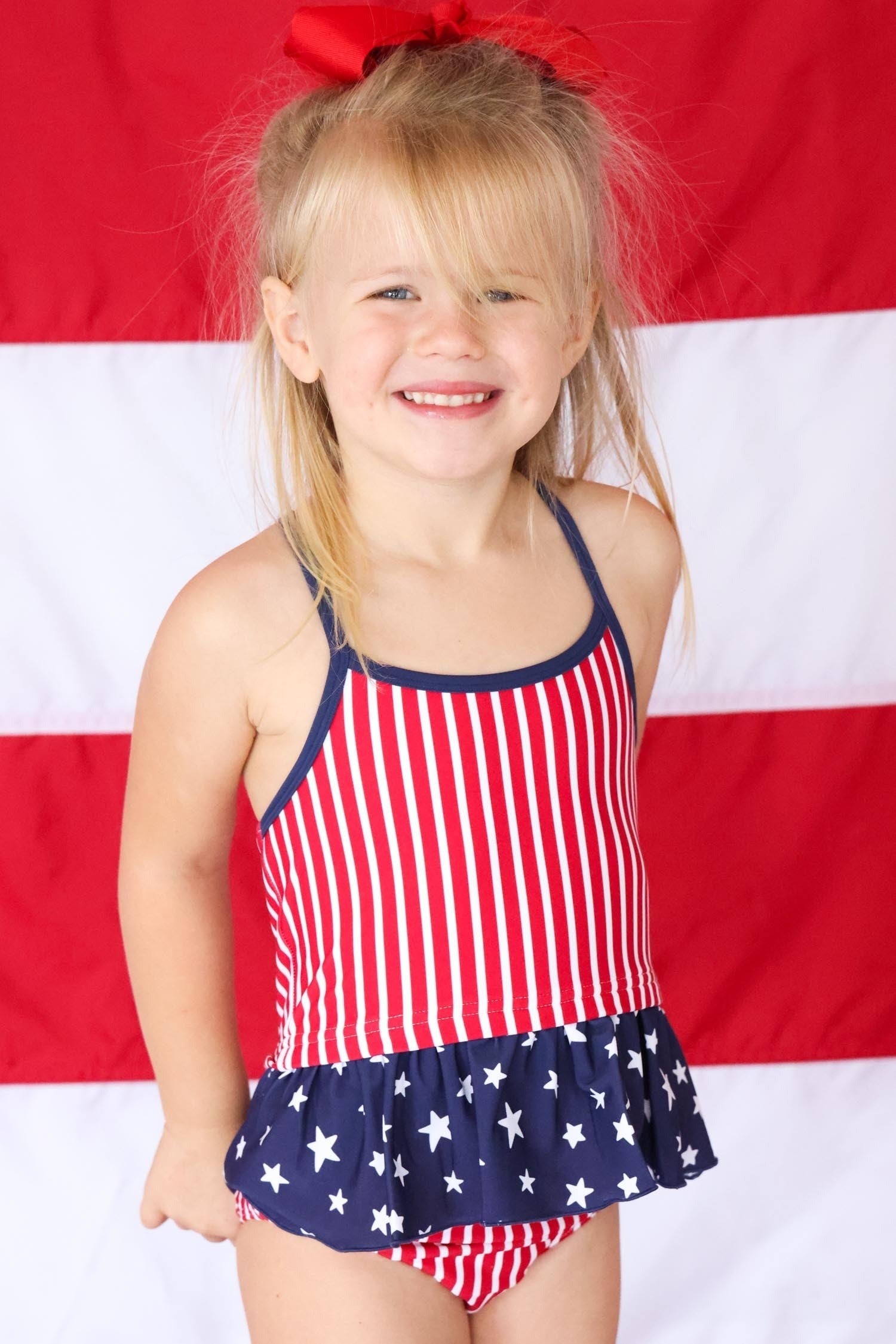 Two Piece Strappy Tankini | Stars & Stripes Party