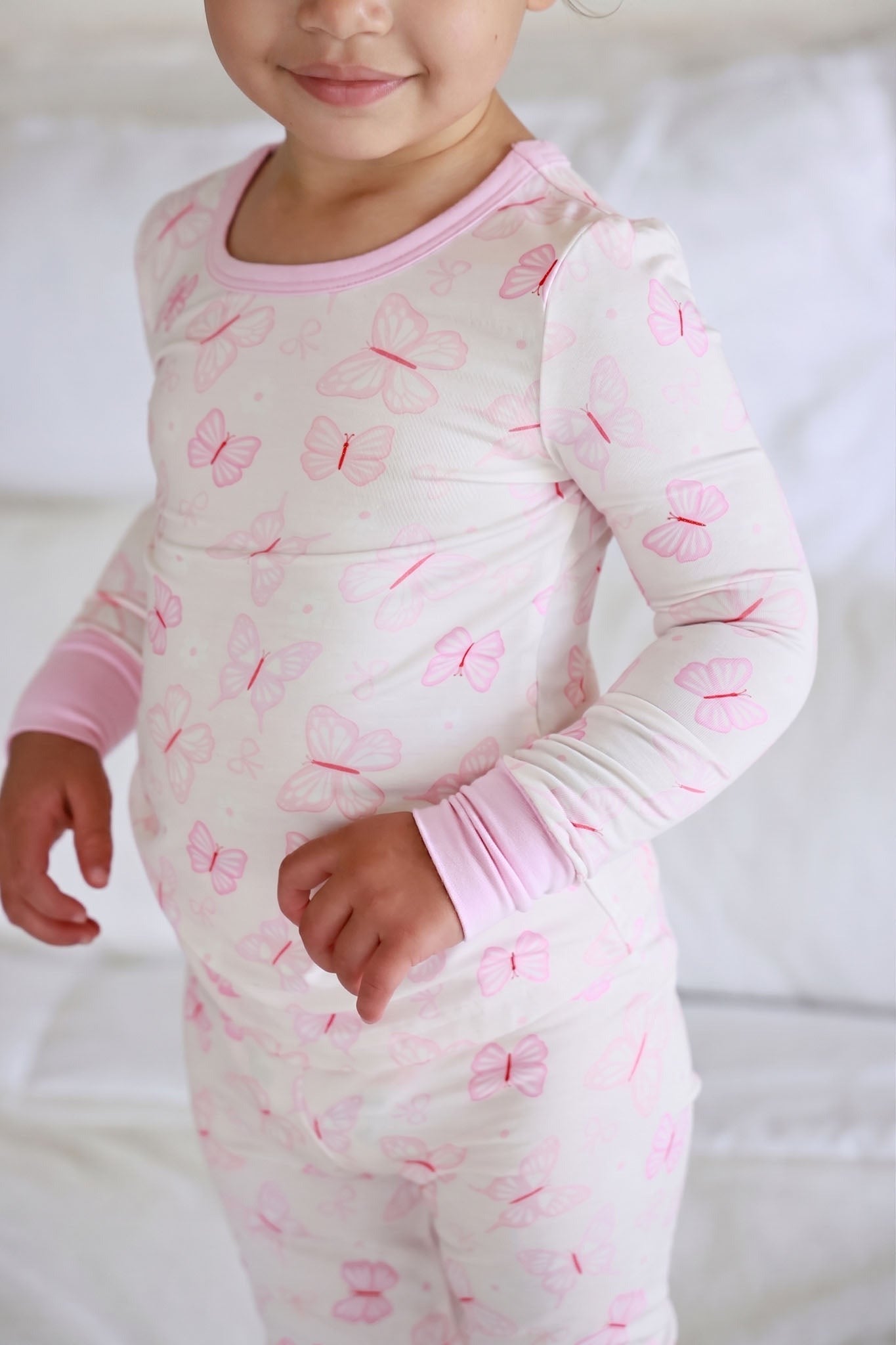 Two Piece Bamboo Pajama Set | Blooming Butterflies