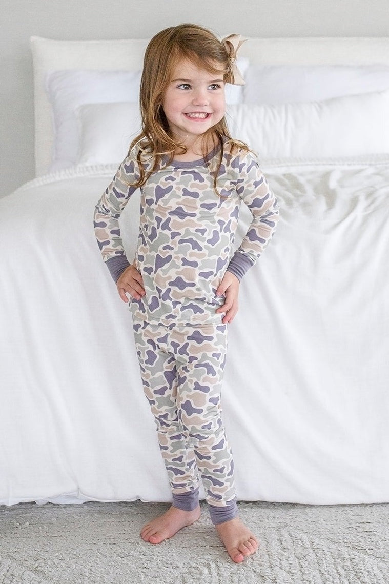 Two Piece Bamboo Pajama Set | Camo Cutie