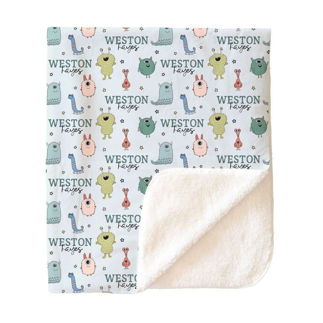 Monster Mash Personalized Kids Blanket