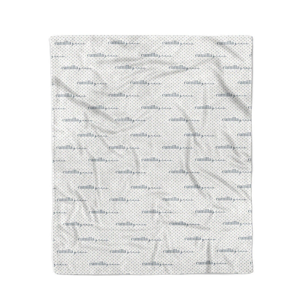Snuggle Spots Personalized Kids Blanket | White