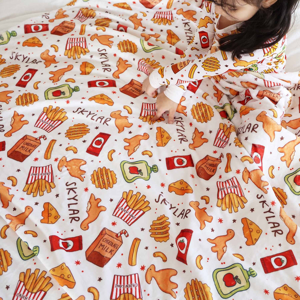Tiny Bites Personalized Kids Blanket