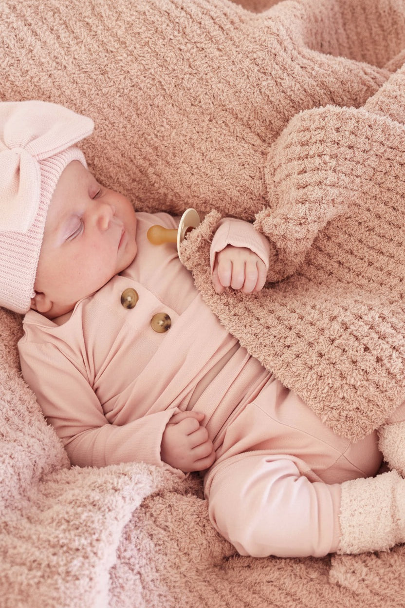 CuddleLaneTM Luxe Waffle Lovey | Wild Rose