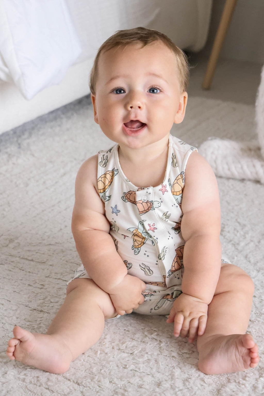 Sleeveless Snap Romper | Turtley Rad