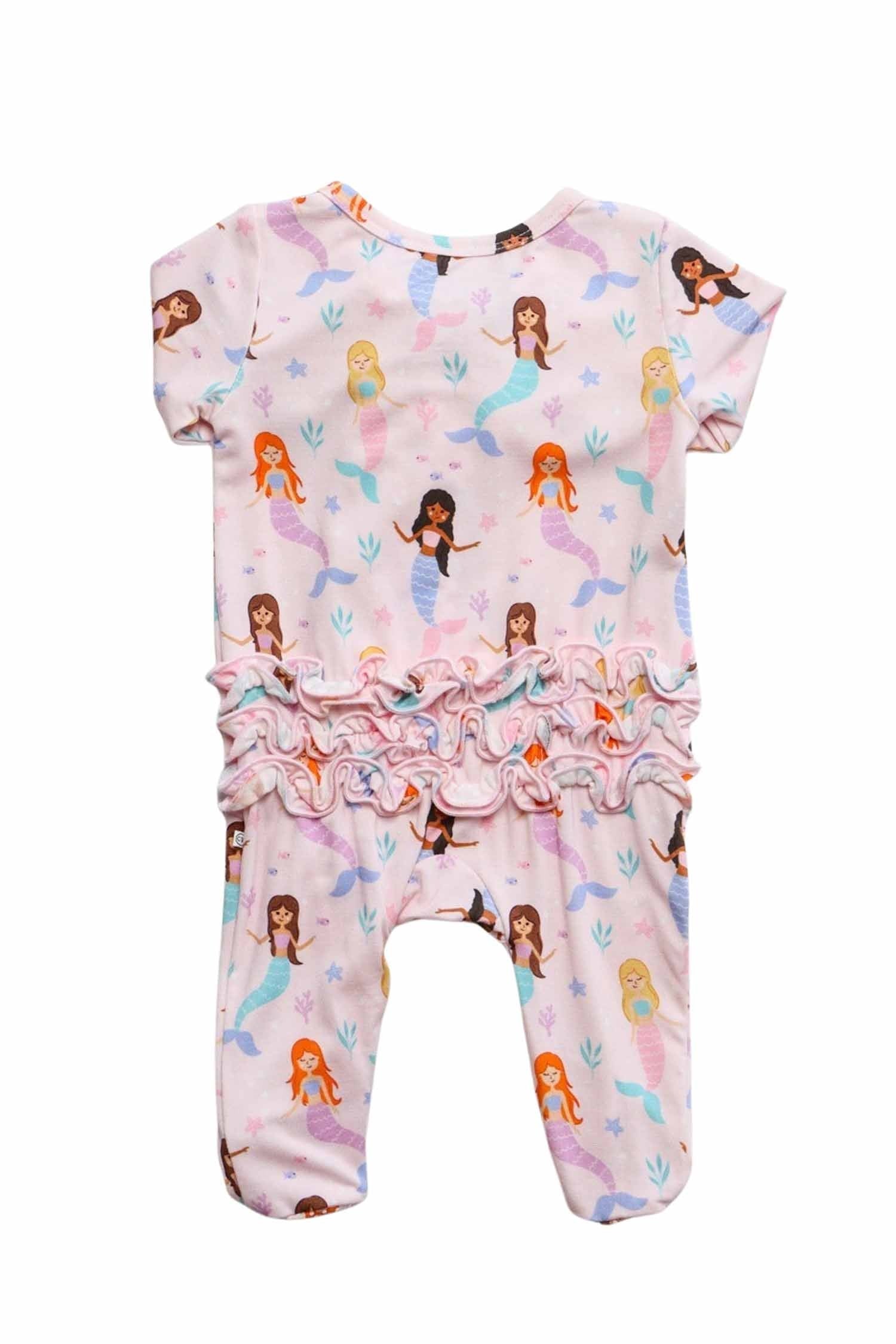Ruffle Zipper Footie | Let's Be Mermaids