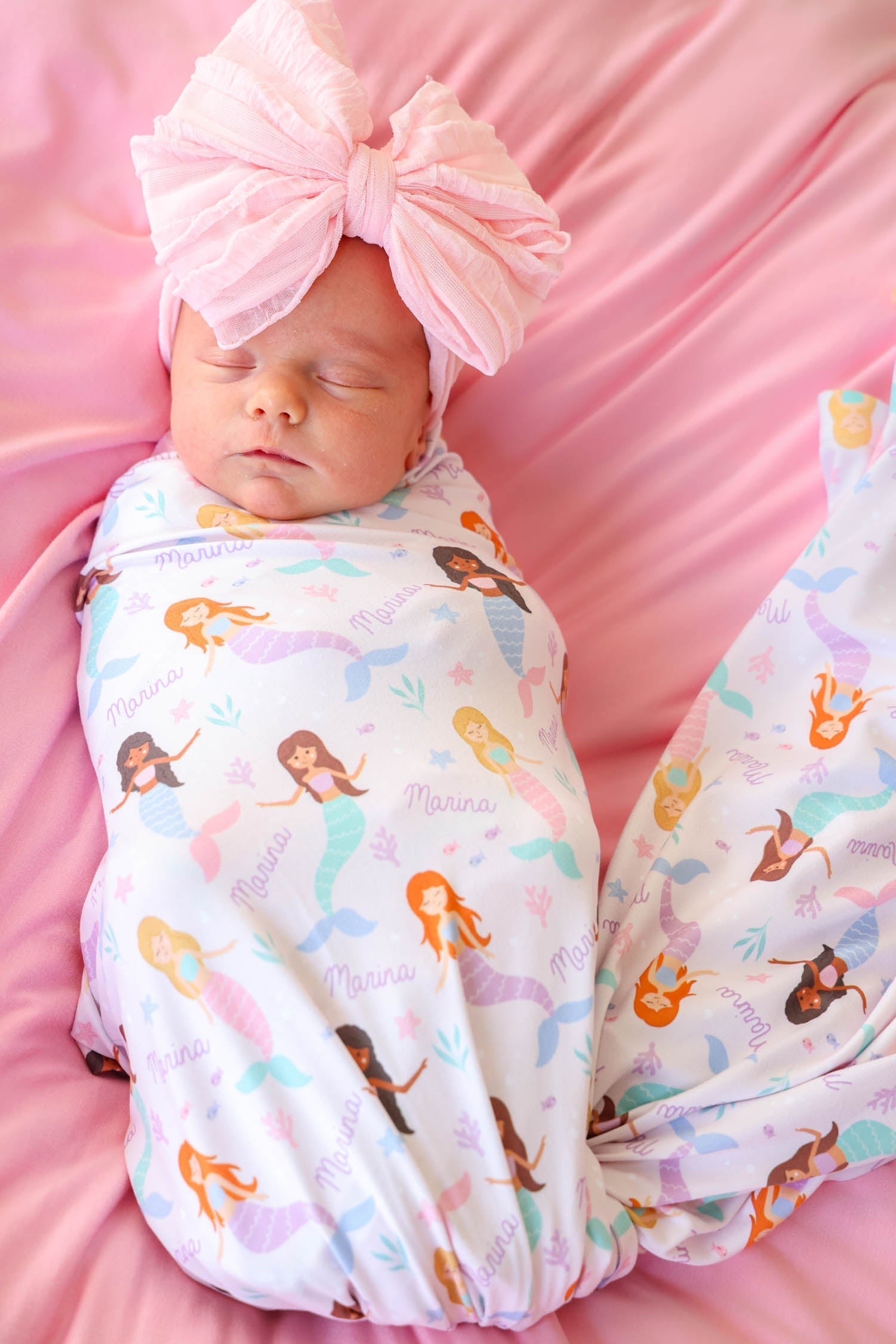 Personalized Swaddle Blanket | Let's Be Mermaids
