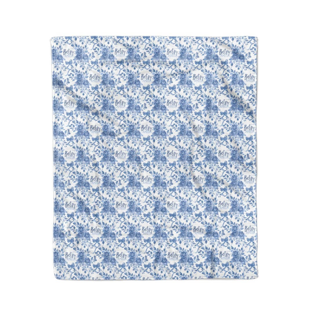 Betsy's Blooms Personalized Kids Blanket