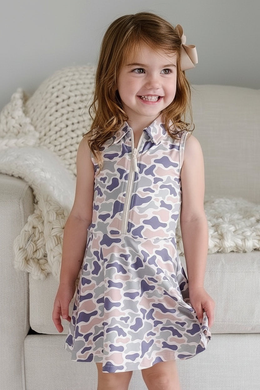 Girl's Polo Dress | Camo Cutie