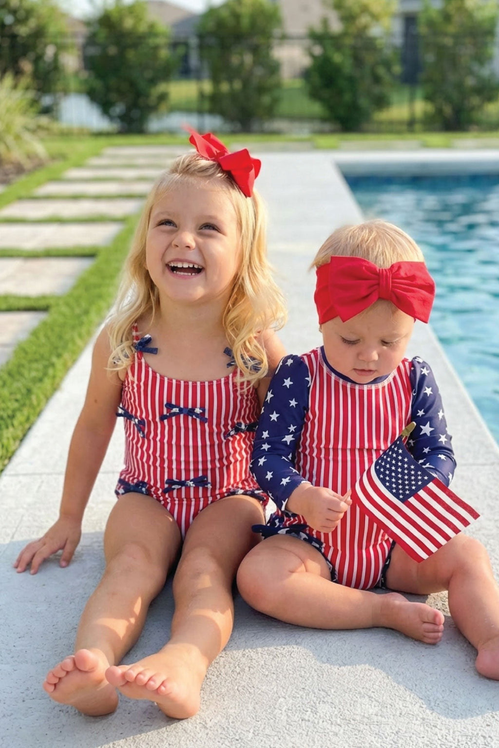 Tiny Bows One Piece | Stars & Stripes Party