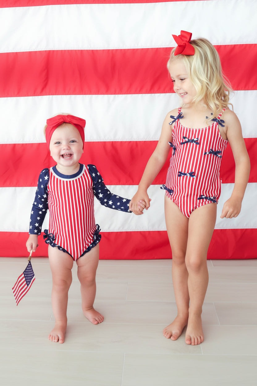 Tiny Bows One Piece | Stars & Stripes Party