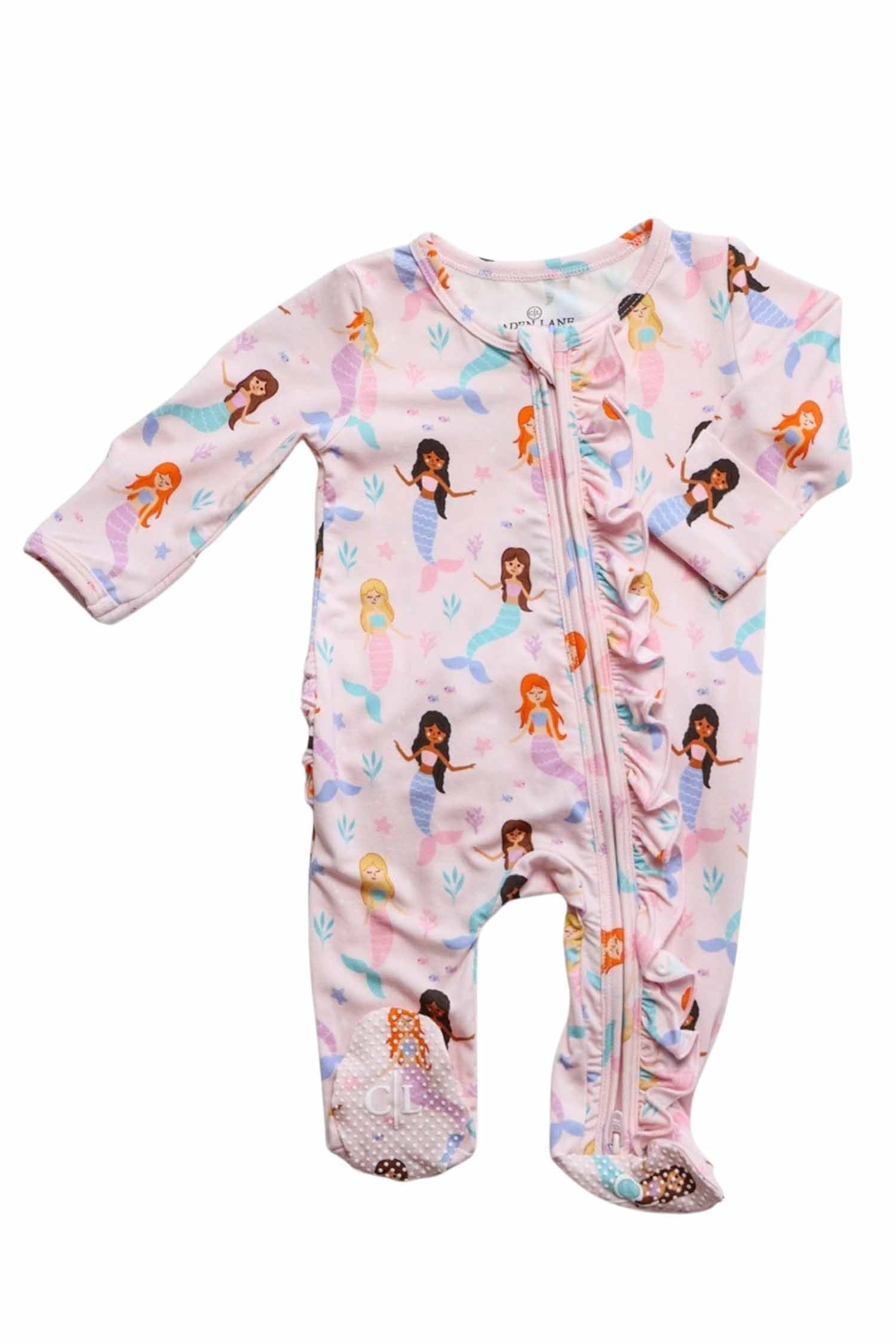 Ruffle Zipper Footie | Let's Be Mermaids