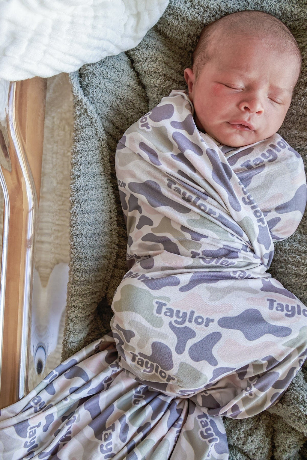 Personalized Swaddle Blanket | Camo Cutie