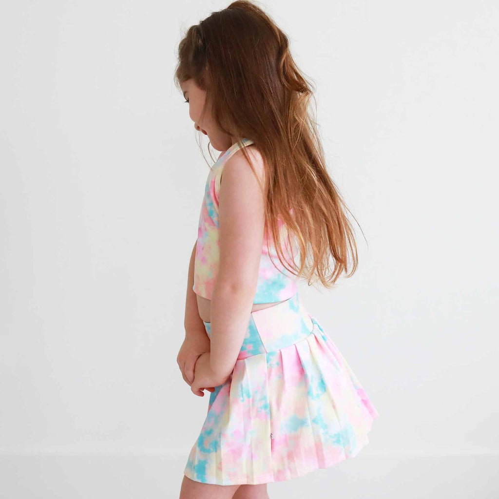 Kids CloudActiveTM Athletic Pleated Skirt | Candy Clouds