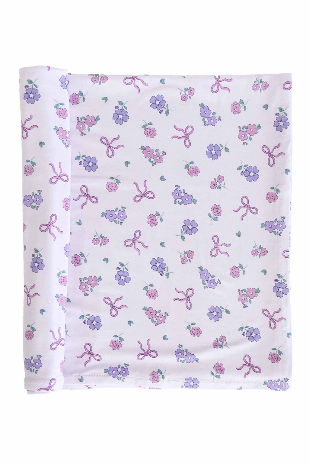Ribbon & Roses Oversized Swaddle Blanket | Purple