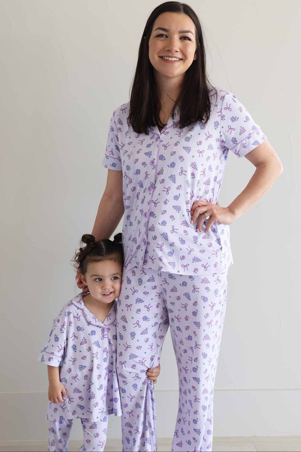 Women's Two Piece Flare Lounge Set | Ribbon & Roses Purple