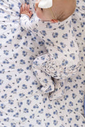 Sapphire Garden Ruffle Zipper Footie