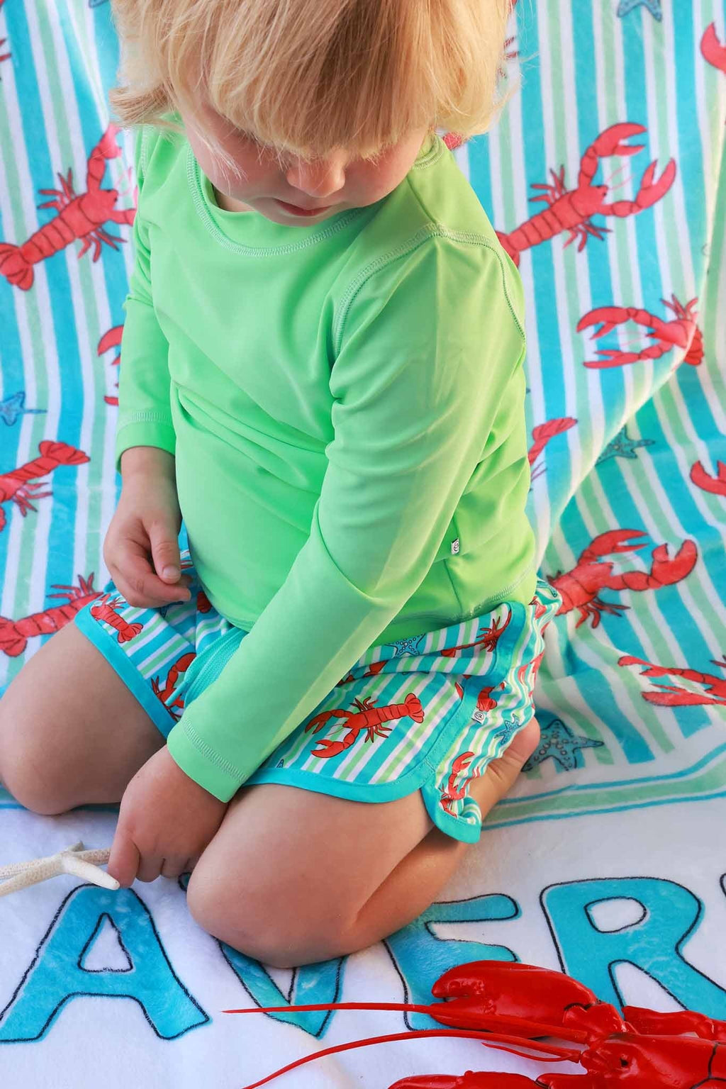 Pinch Me Personalized Kids Beach Towel | Blue