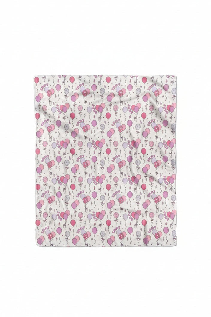 Party Time Personalized Kids Blanket | Pink