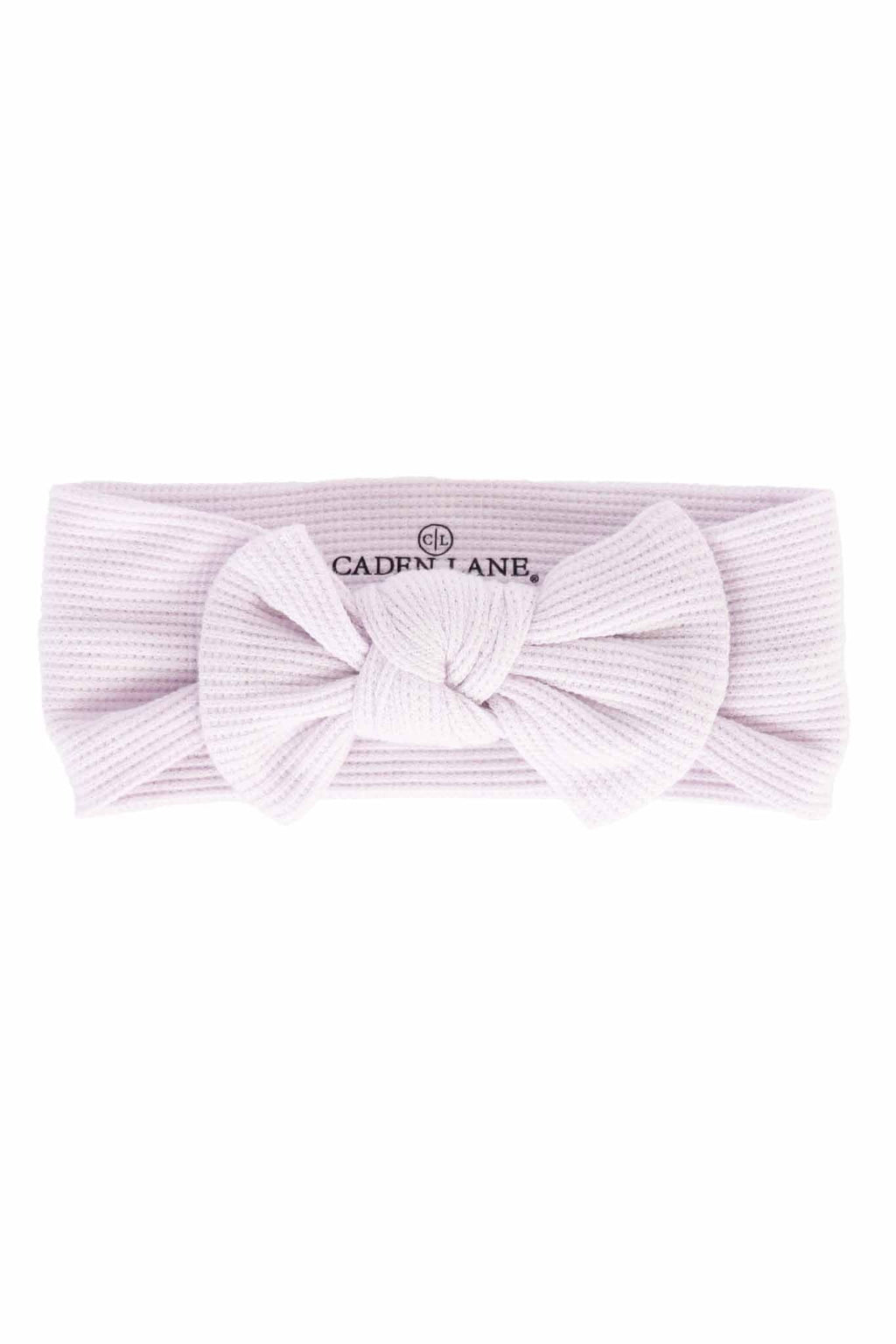 Barely Orchid Bamboo Waffle Knit Large Bow Headwrap